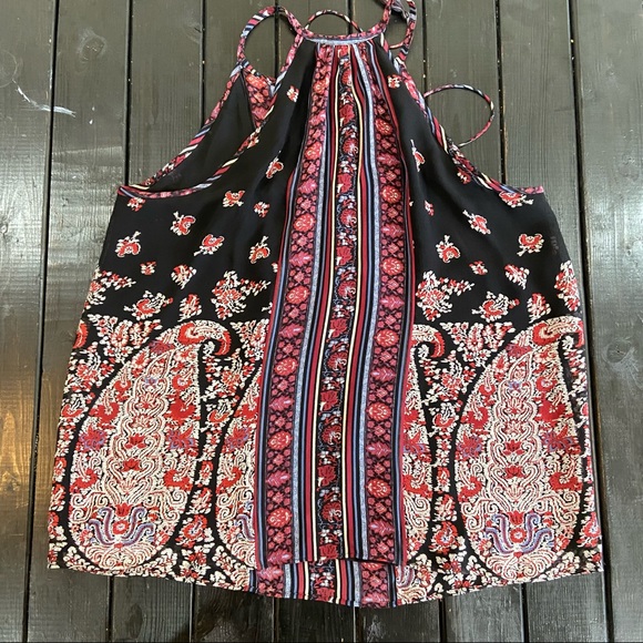 Joie Shara Silk Floral Tassel Tank Top Black Small - Picture 3 of 8